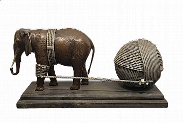 Valeriano Trubbiani, elefante, scultura in bronzo e alluminio, 1981