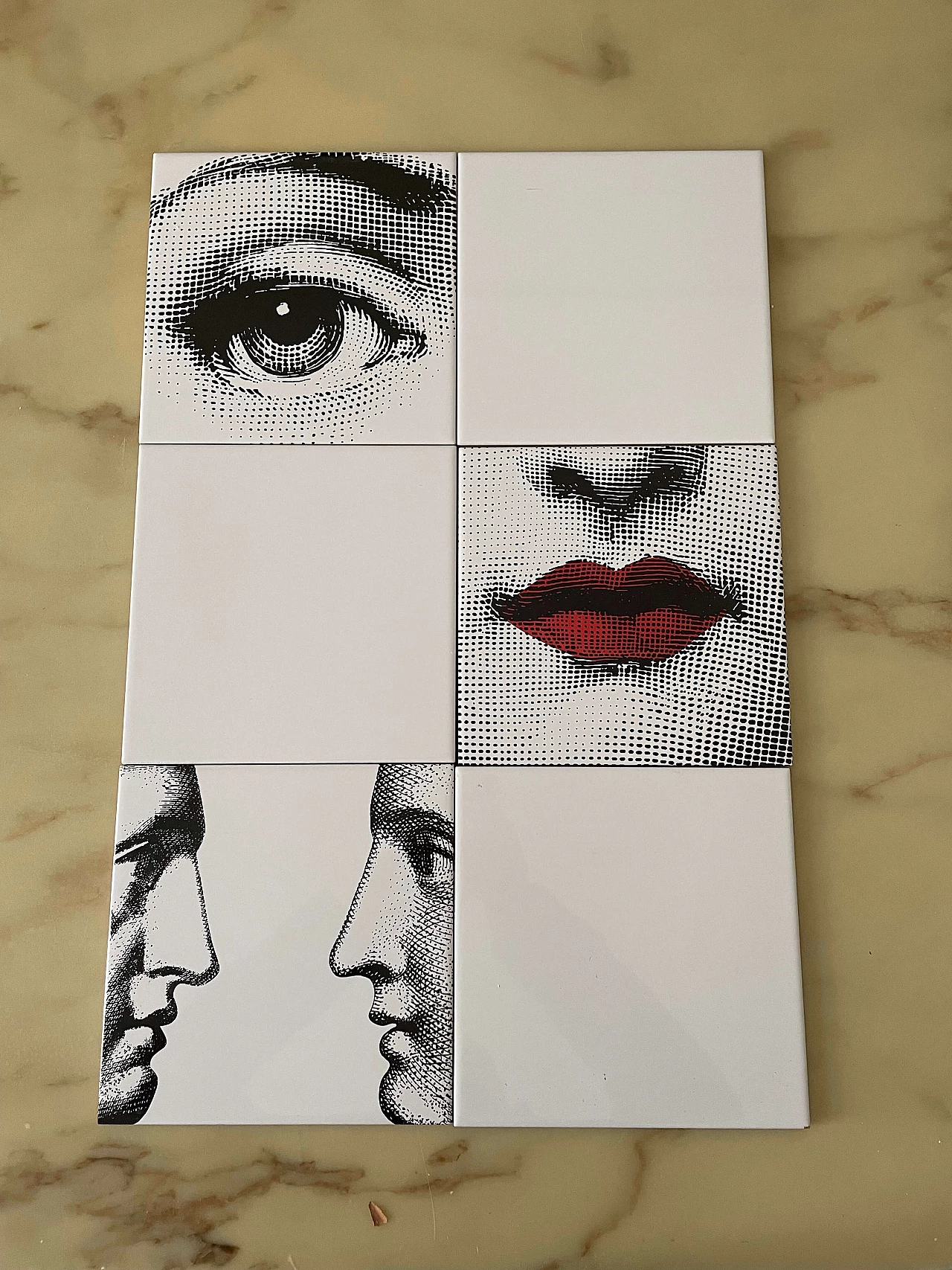6 Tiles by Fornasetti, 2000s 1
