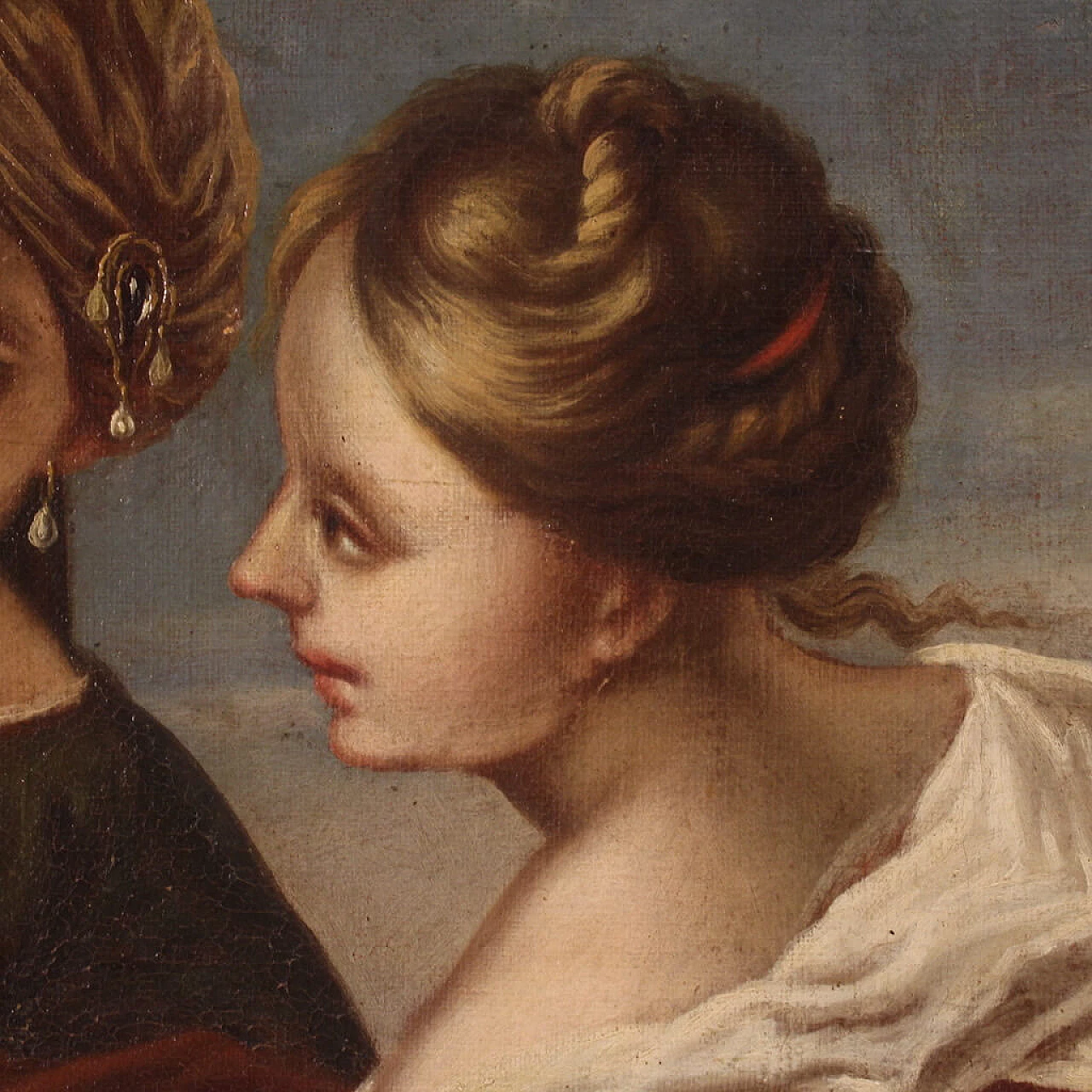 Mosè salvato dalle acque, dipinto a olio su tela, seconda metà del '700 12