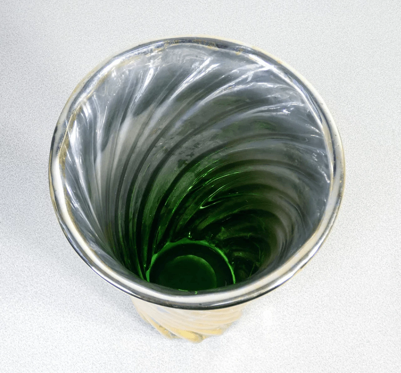 Silver and gold blown glass vase, mid-20th century 1