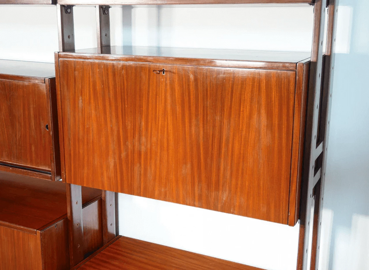 Open modular wooden bookcase, 1970s 6