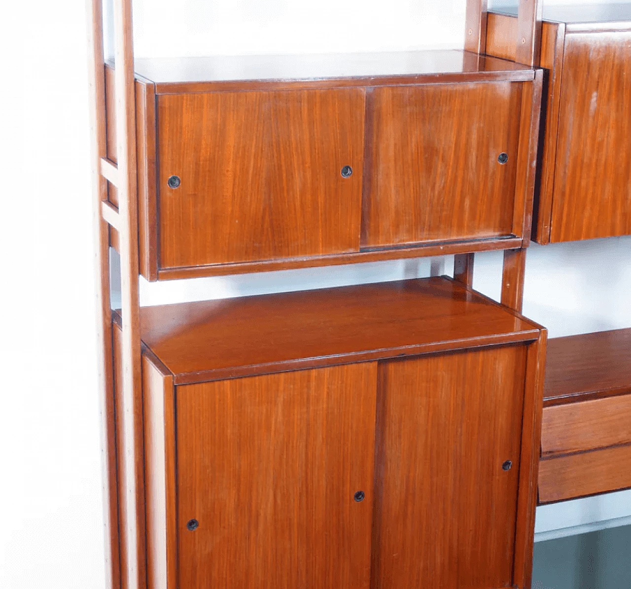 Open modular wooden bookcase, 1970s 8