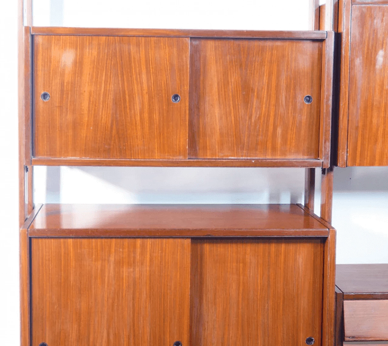 Open modular wooden bookcase, 1970s 9