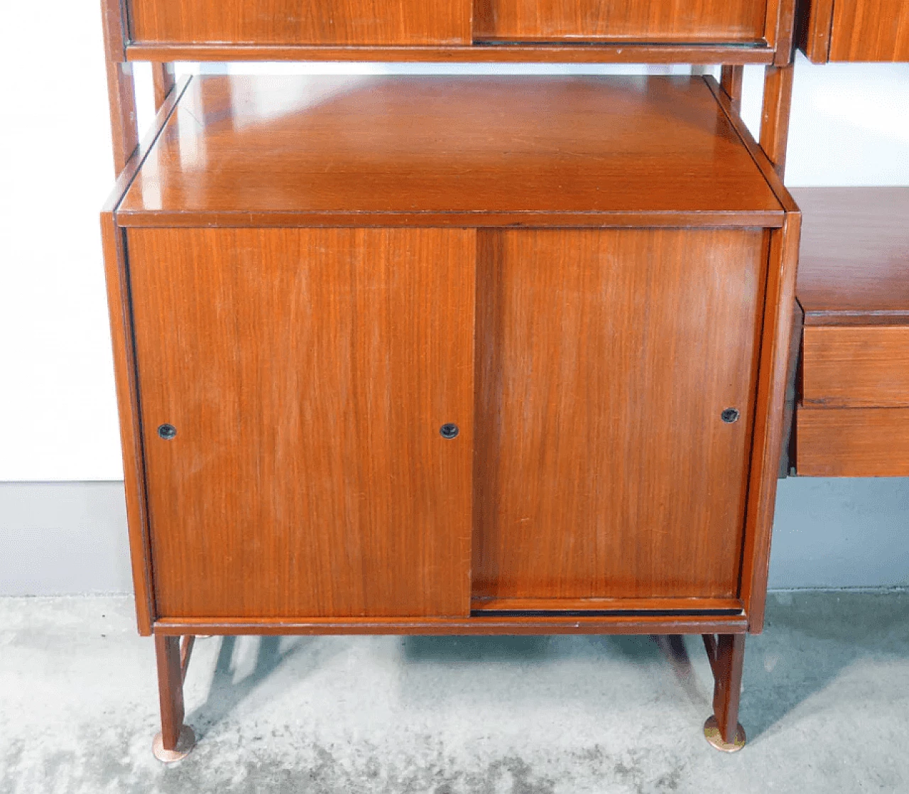 Open modular wooden bookcase, 1970s 10