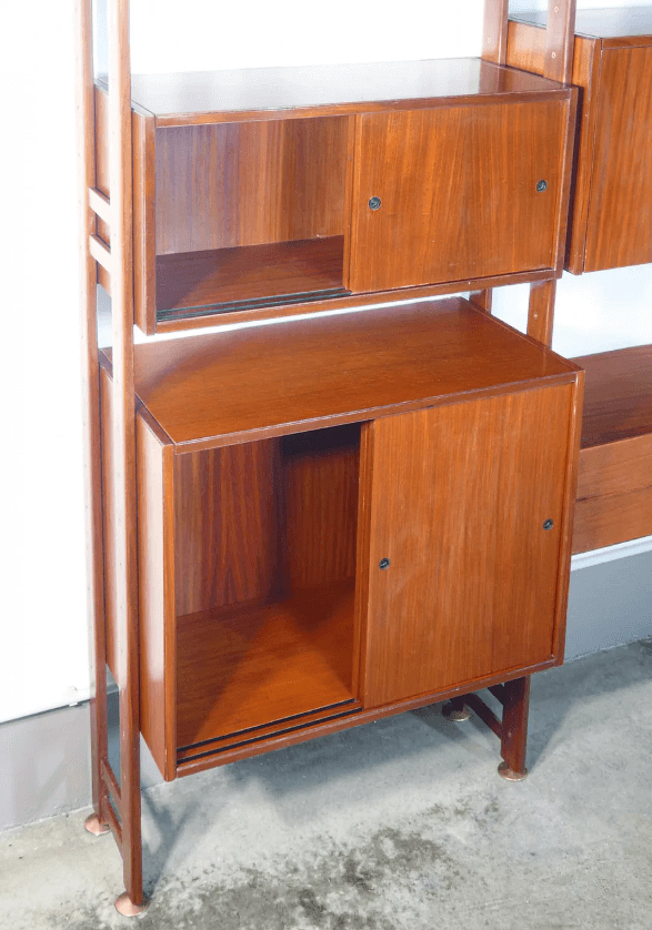 Open modular wooden bookcase, 1970s 11