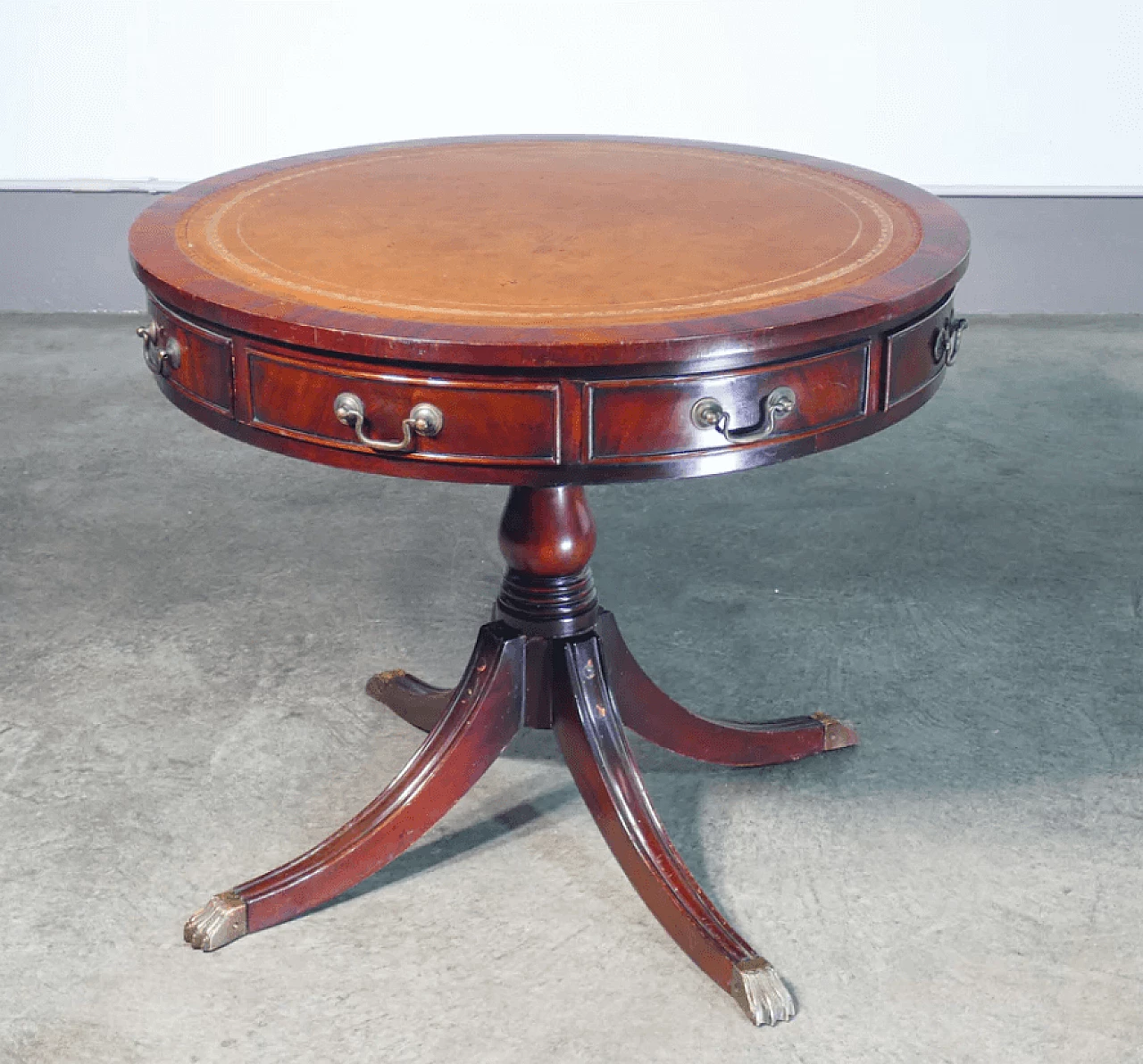 Empire table in wood and leather, early 20th century 1