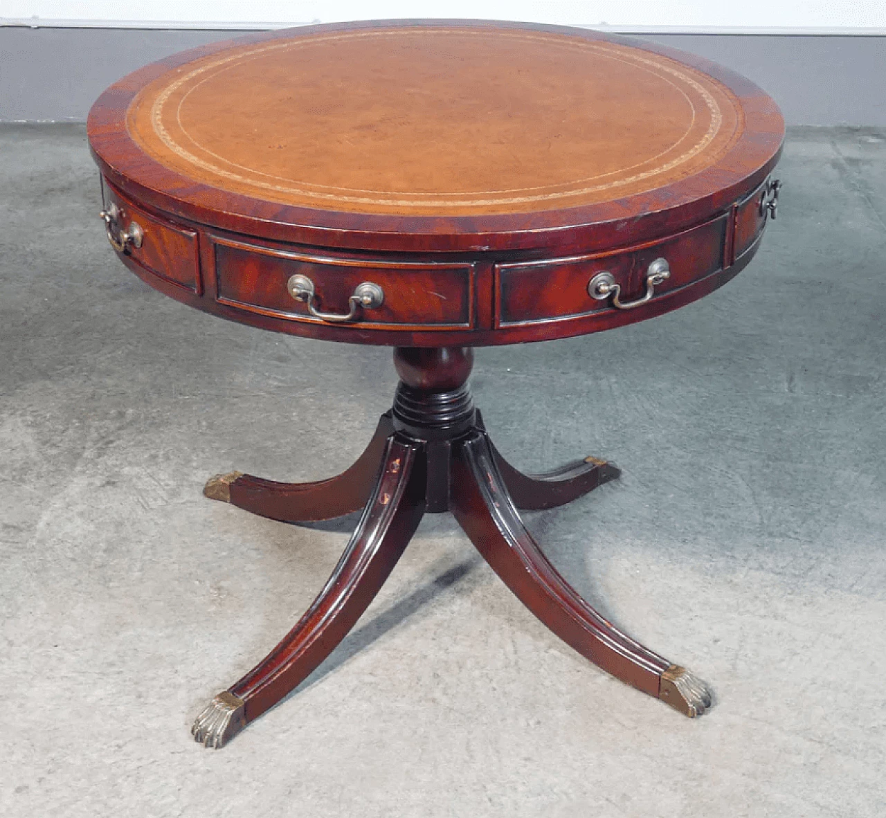 Empire table in wood and leather, early 20th century 3