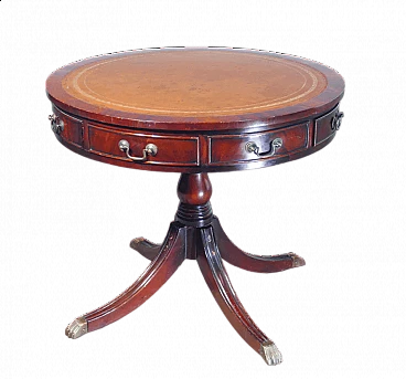 Empire table in wood and leather, early 20th century