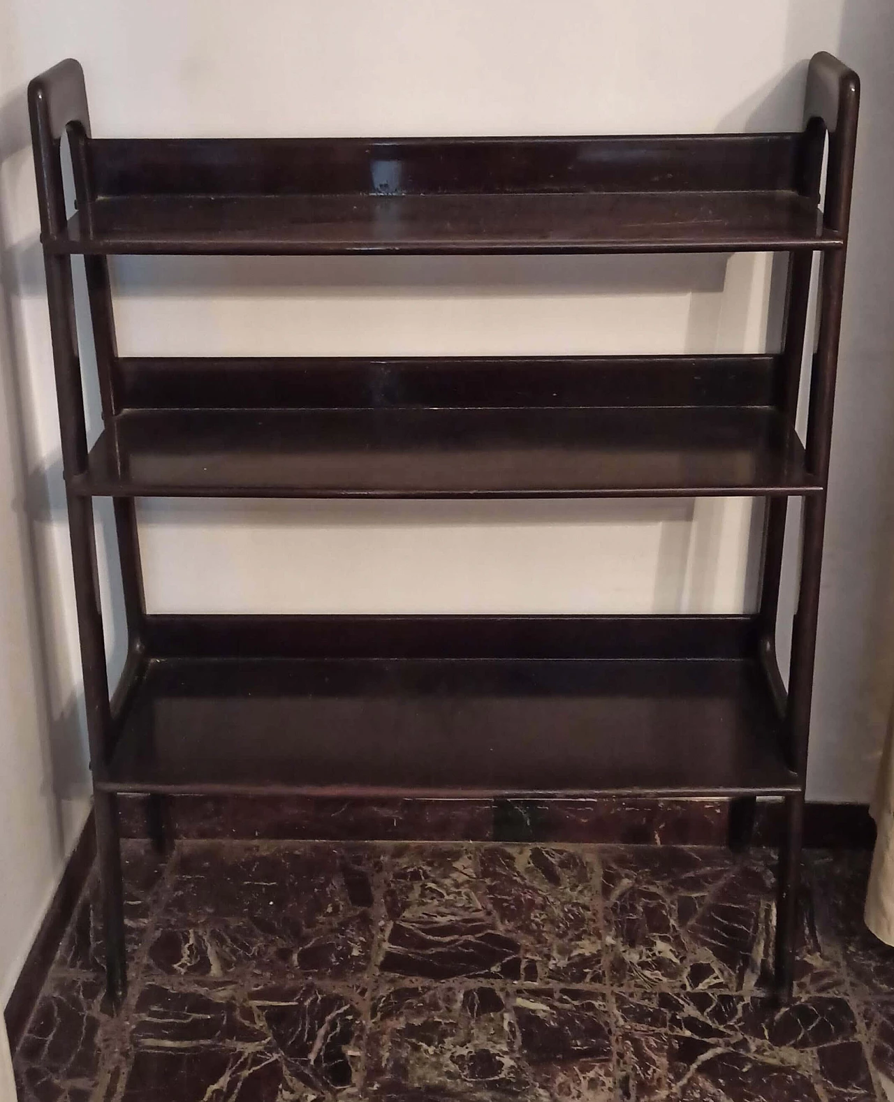 Black wooden bookcase, 1950s 1