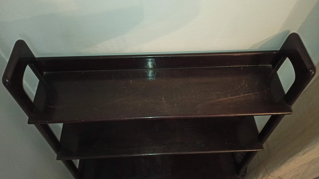 Black wooden bookcase, 1950s 3