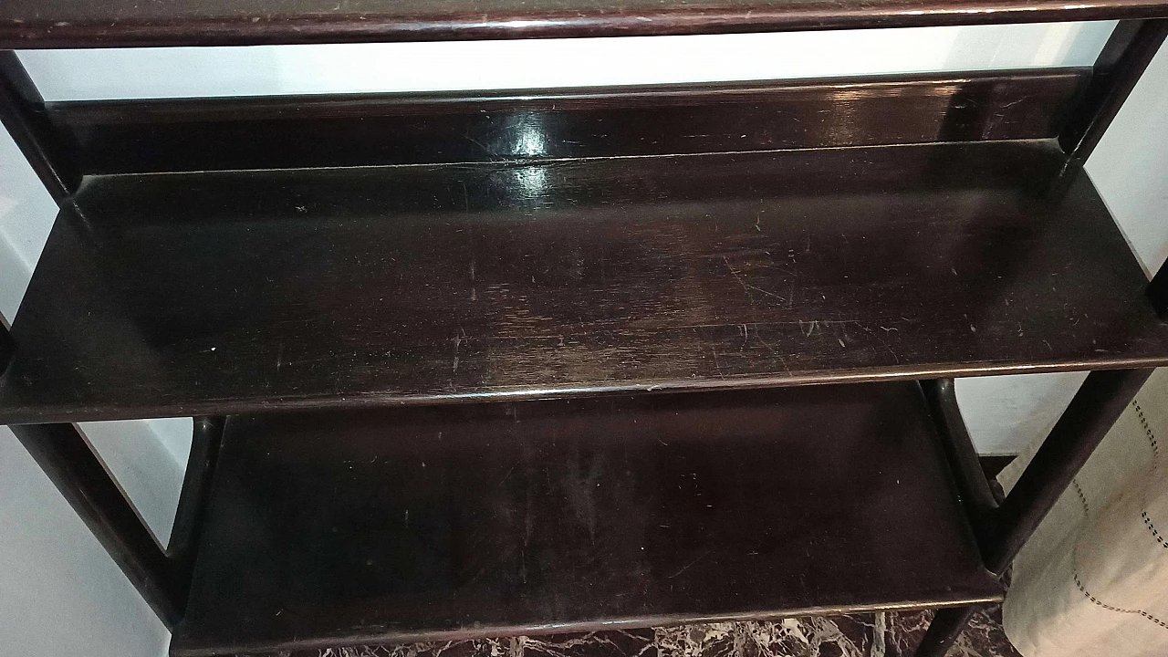 Black wooden bookcase, 1950s 4