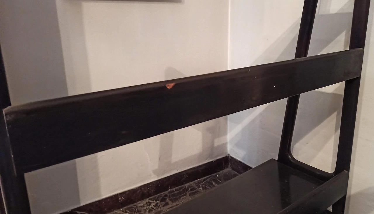 Black wooden bookcase, 1950s 7