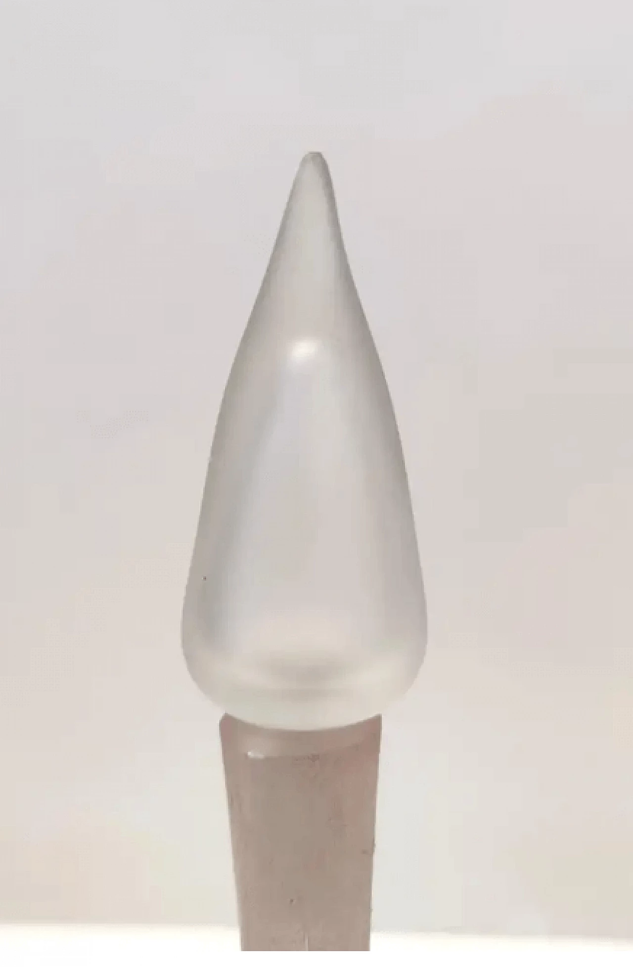 Bottiglia/vaso postmoderno in vetro Scavo fatto a mano da Luigi Mellara, anni '70 8