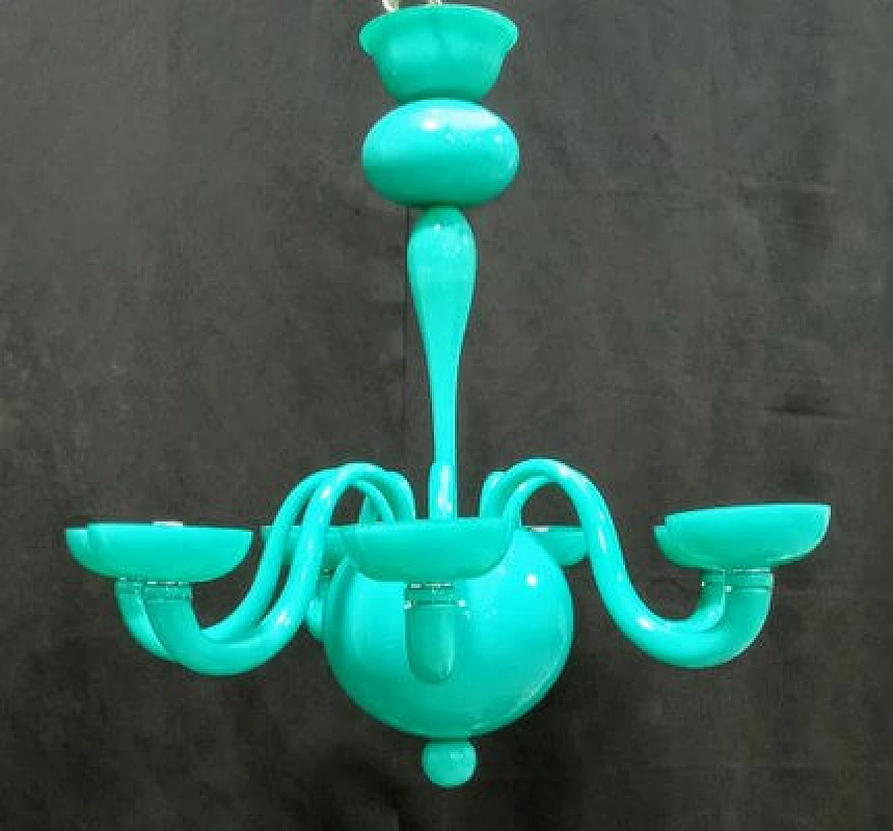 Lampadario in vetro di Murano verde di Leucos, anni '90 7