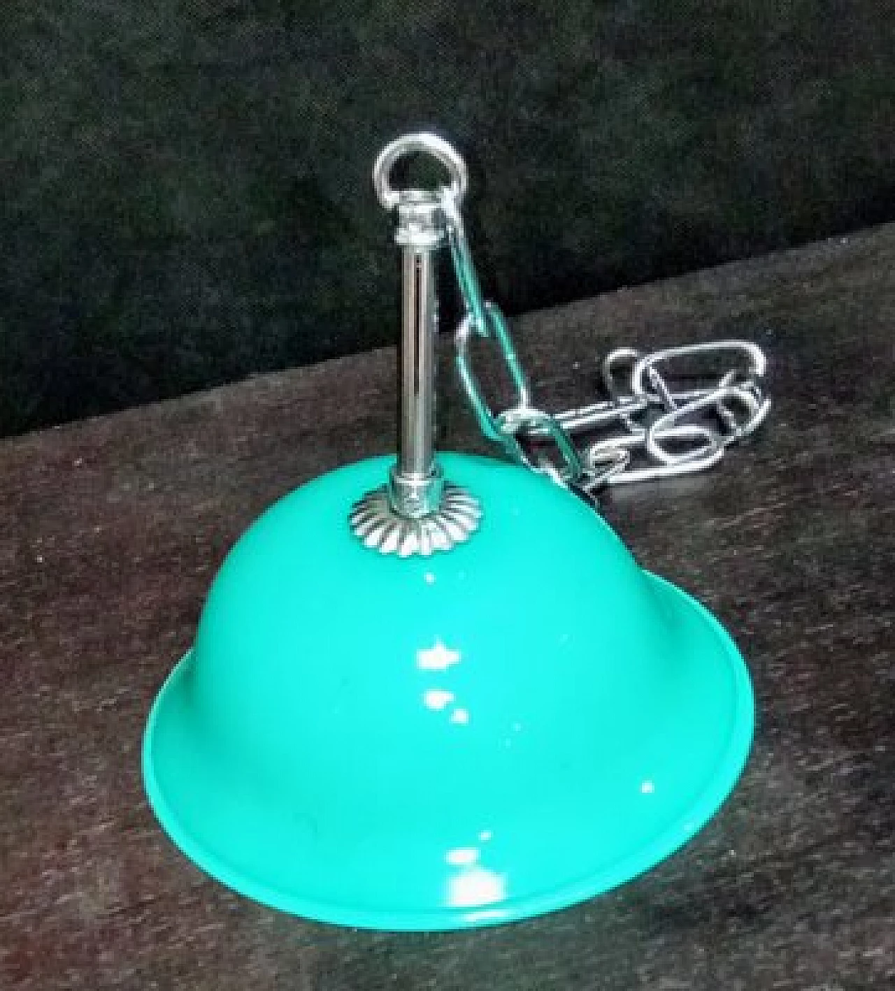 Lampadario in vetro di Murano verde di Leucos, anni '90 15