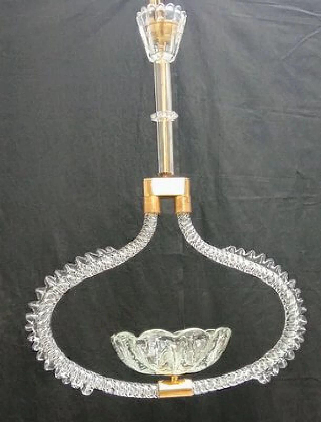 Handmade Murano glass chandelier by Barovier & Toso, 1950s 4