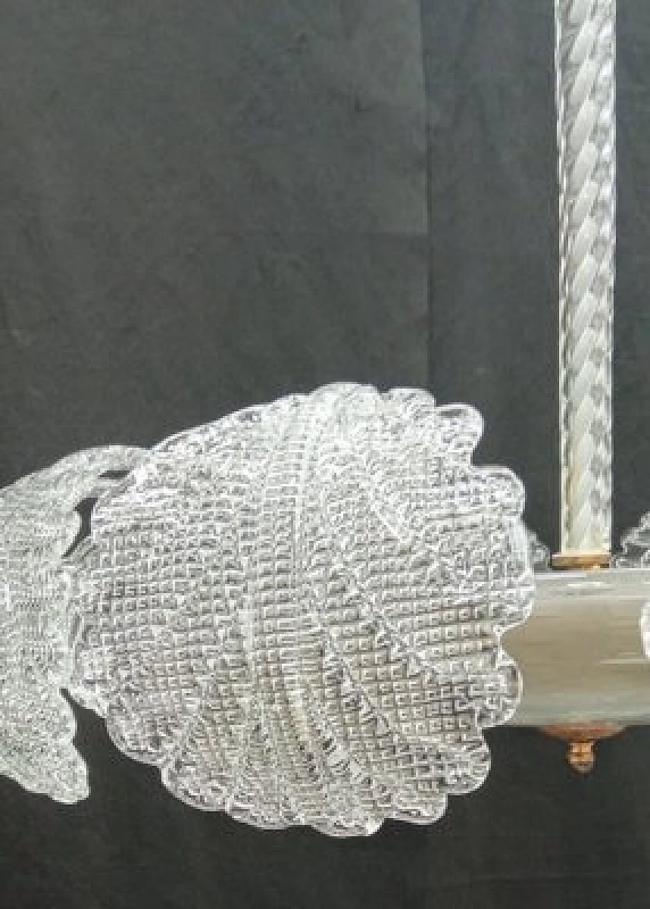 Lampadario in vetro di Murano con foglie di Barovier & Toso, anni '40 4