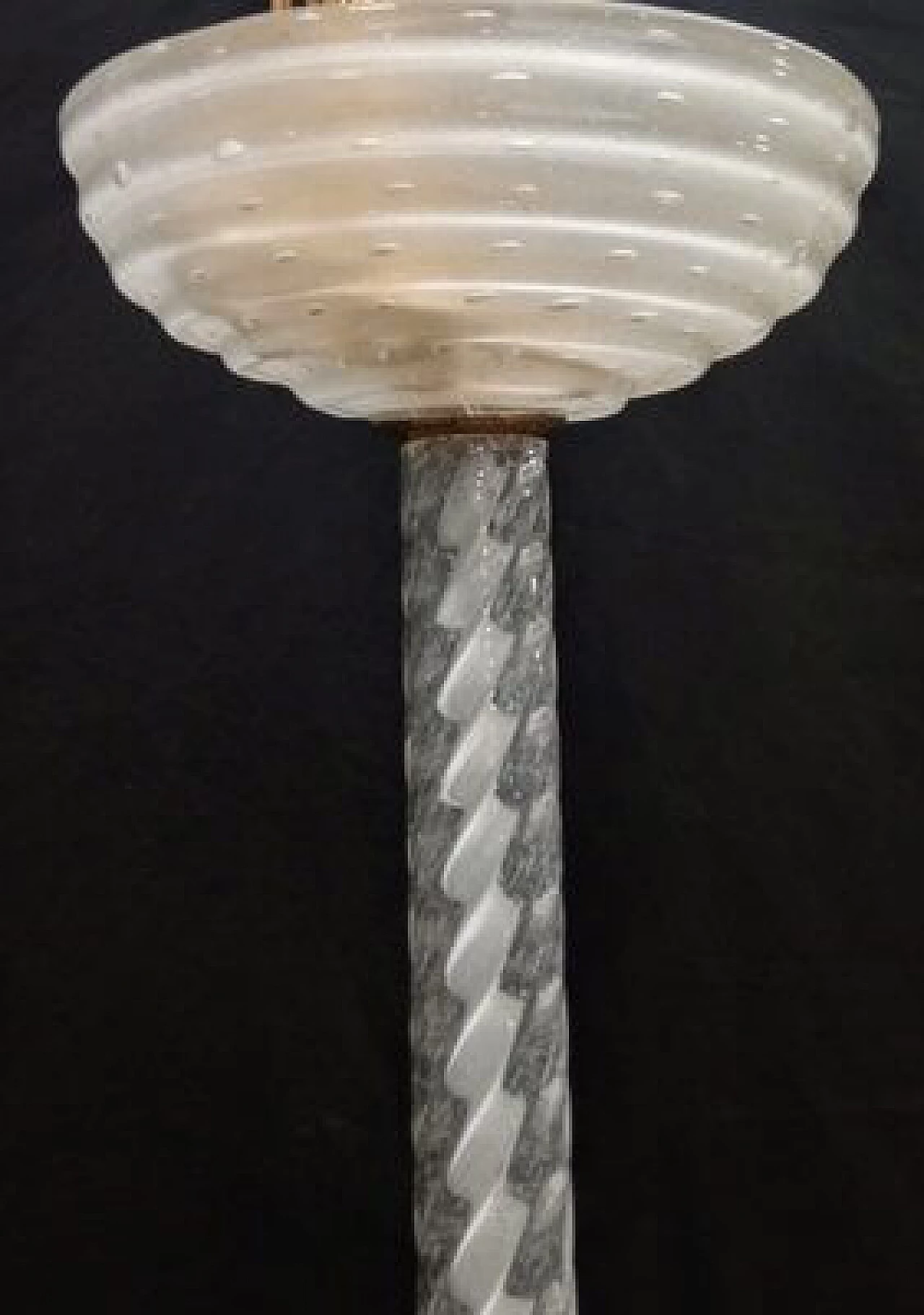 Lampadario in vetro di Murano con foglie di Barovier & Toso, anni '40 7