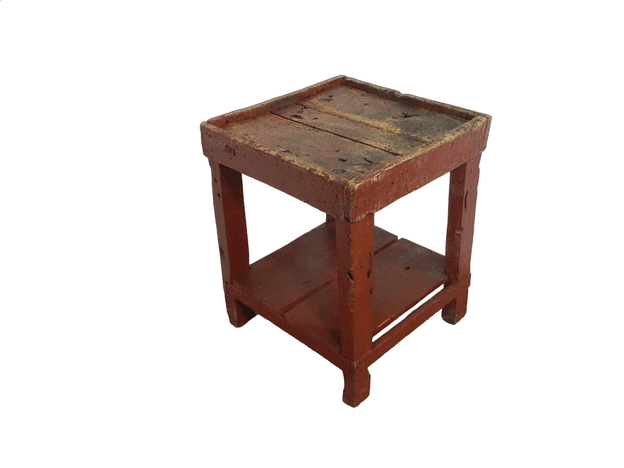 Red varnished spruce welder's work bench, 1970s 10