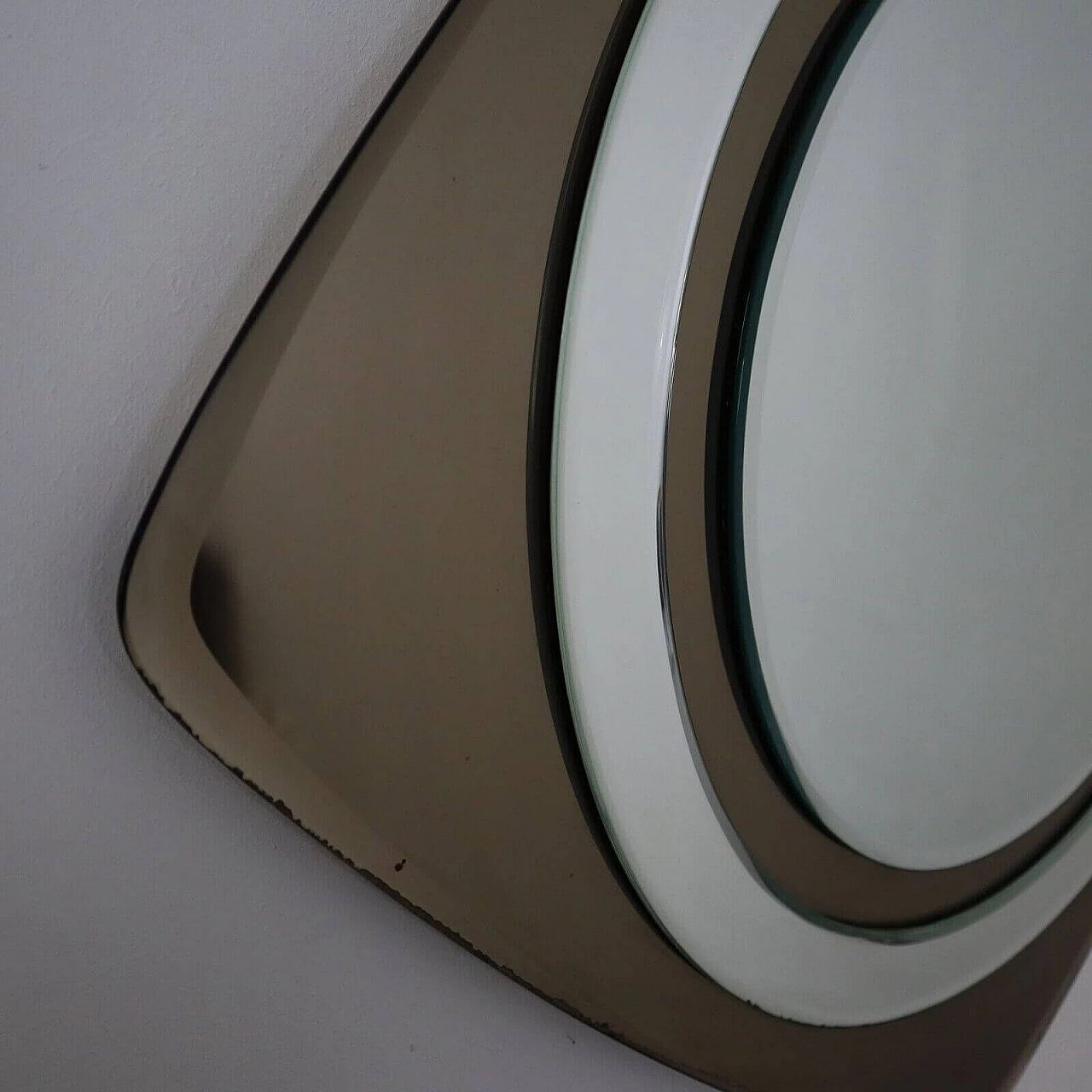 Specchio geometrico di Artistica Cristallo, anni '70 7