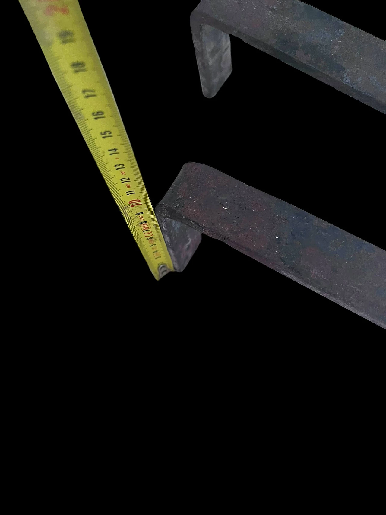 Pair of brass fireplace andirons, 1960s 10