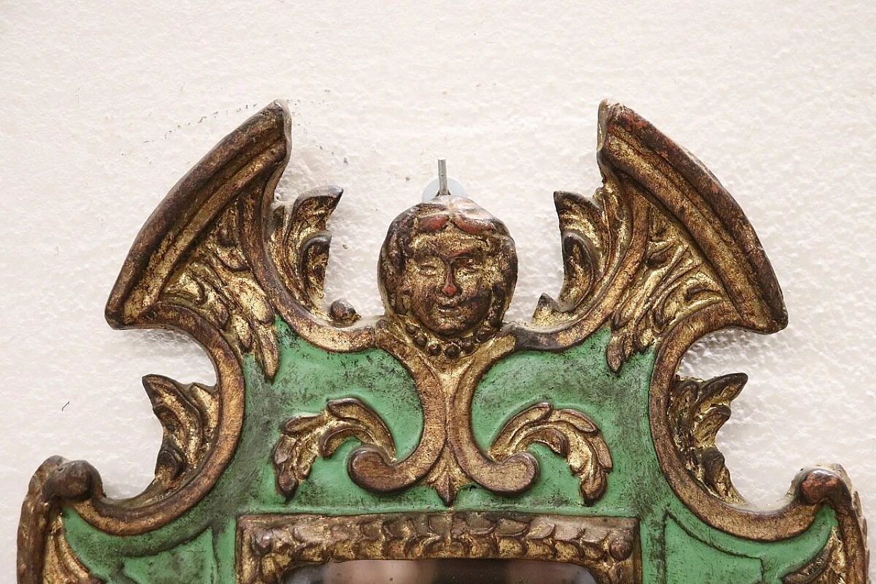Specchiera in legno con decoro in stile gotico, '900 3