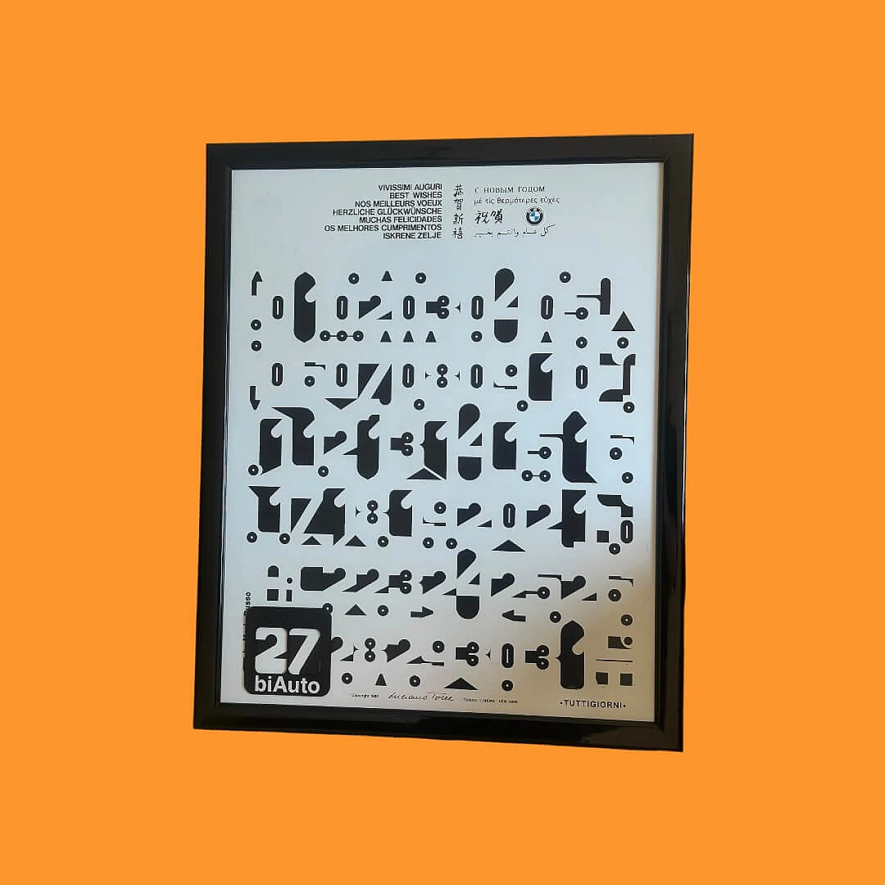 Tuttigiorni perpetual calendar by Luciano Torre for Biauto BMW, 1980s 1