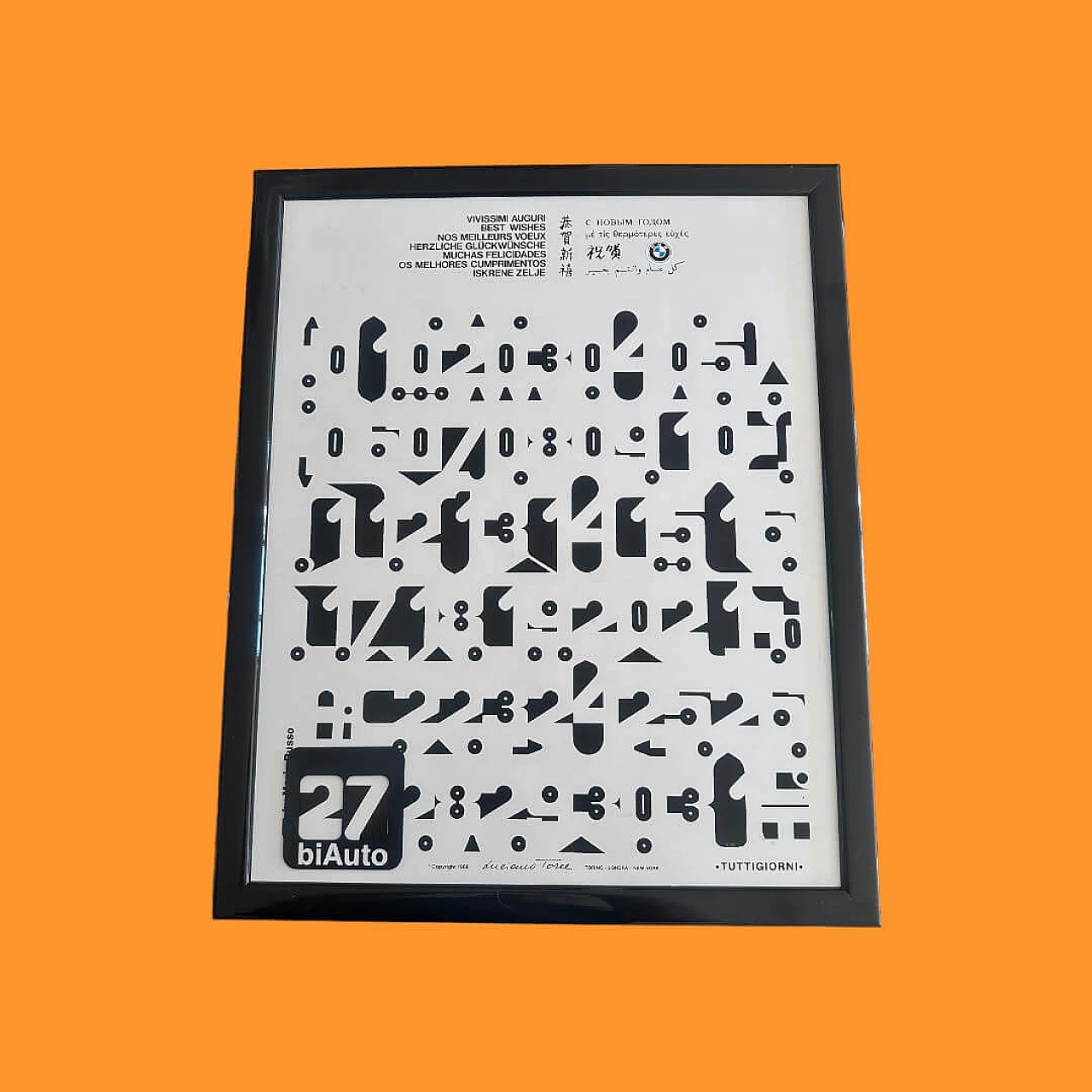 Tuttigiorni perpetual calendar by Luciano Torre for Biauto BMW, 1980s 5