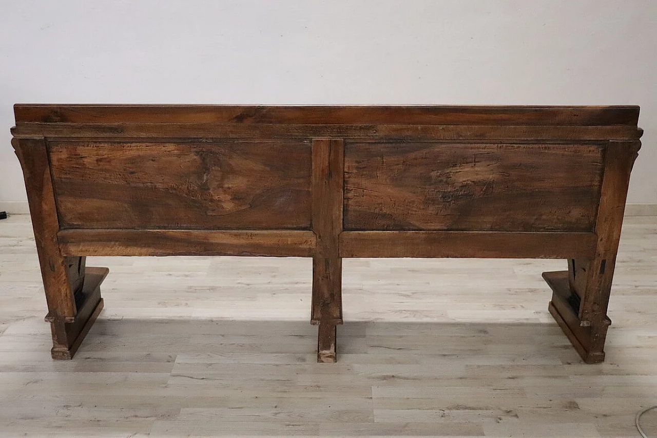 Solid walnut bench, 19th century 13