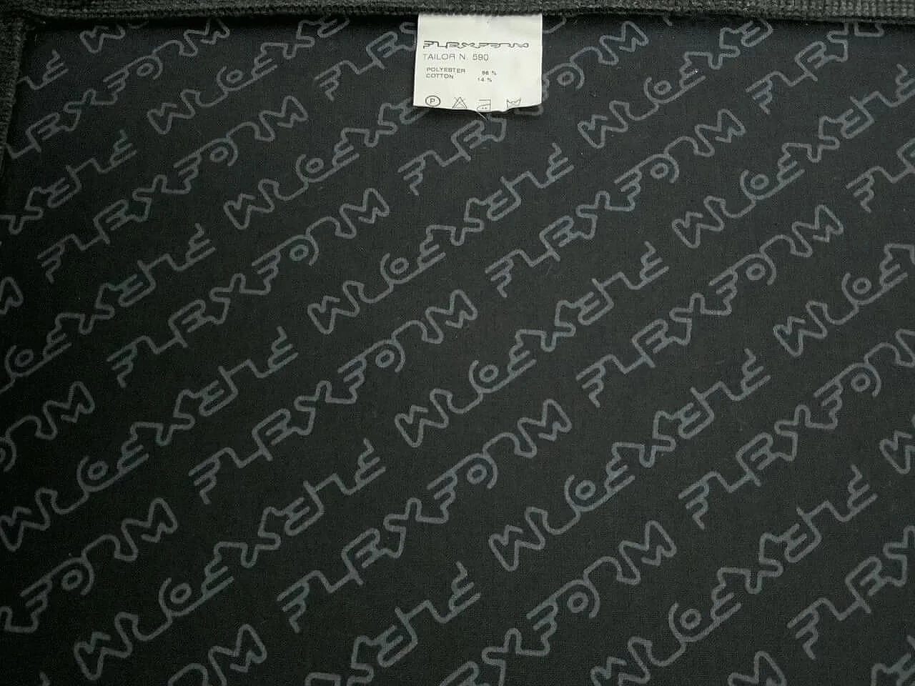 Divano angolare Groundpiece in tessuto materico Tailor nero di Antonio Citterio per Flexform 8