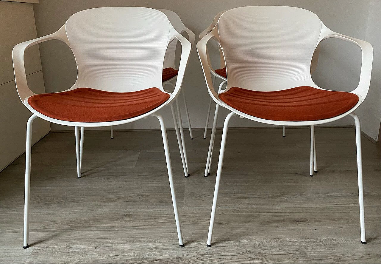 6 NAP stackable armchairs by Kasper Salto for Fritz Hansen 2
