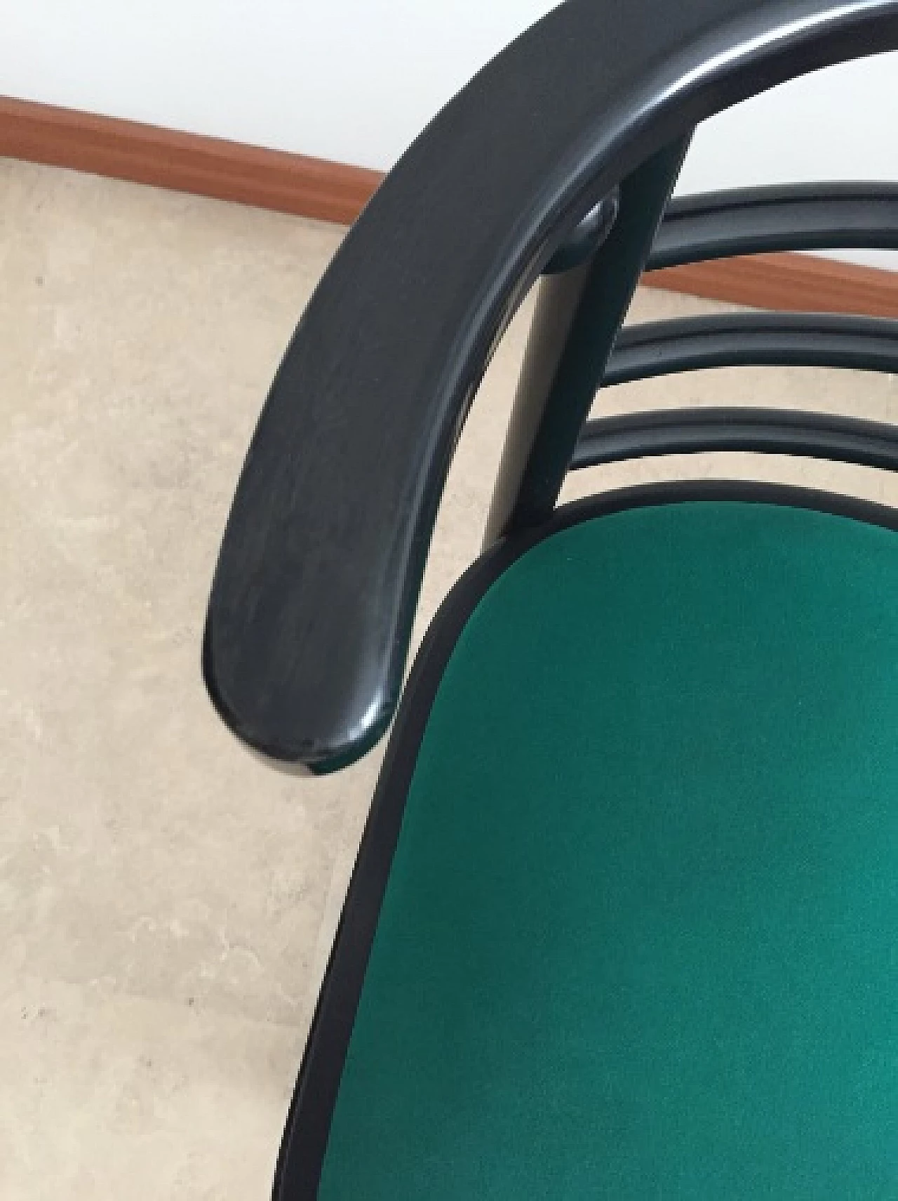 Pair of Fledermaus chairs in black lacquered wood by Josef Hoffmann for Alivar, 1980s 10