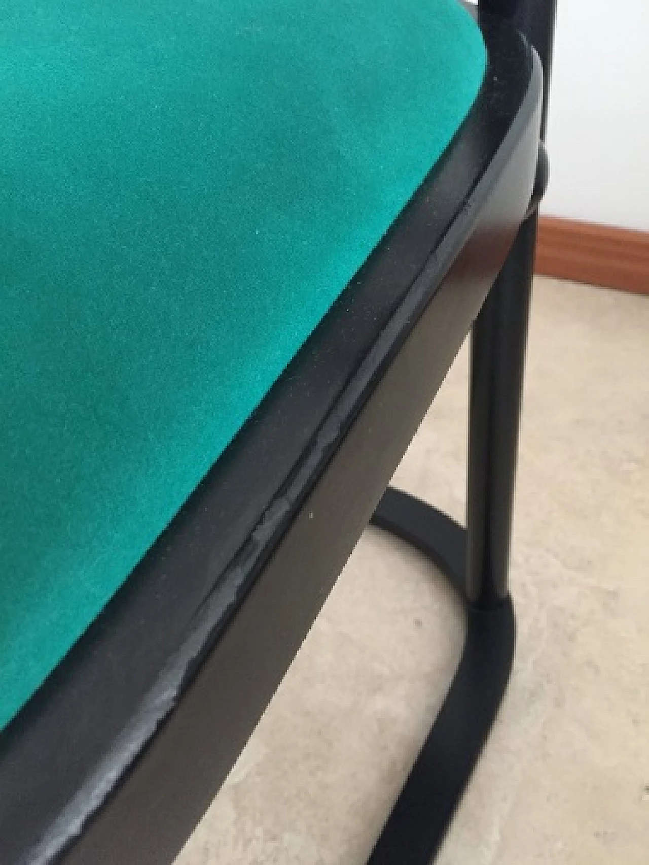 Pair of Fledermaus chairs in black lacquered wood by Josef Hoffmann for Alivar, 1980s 13