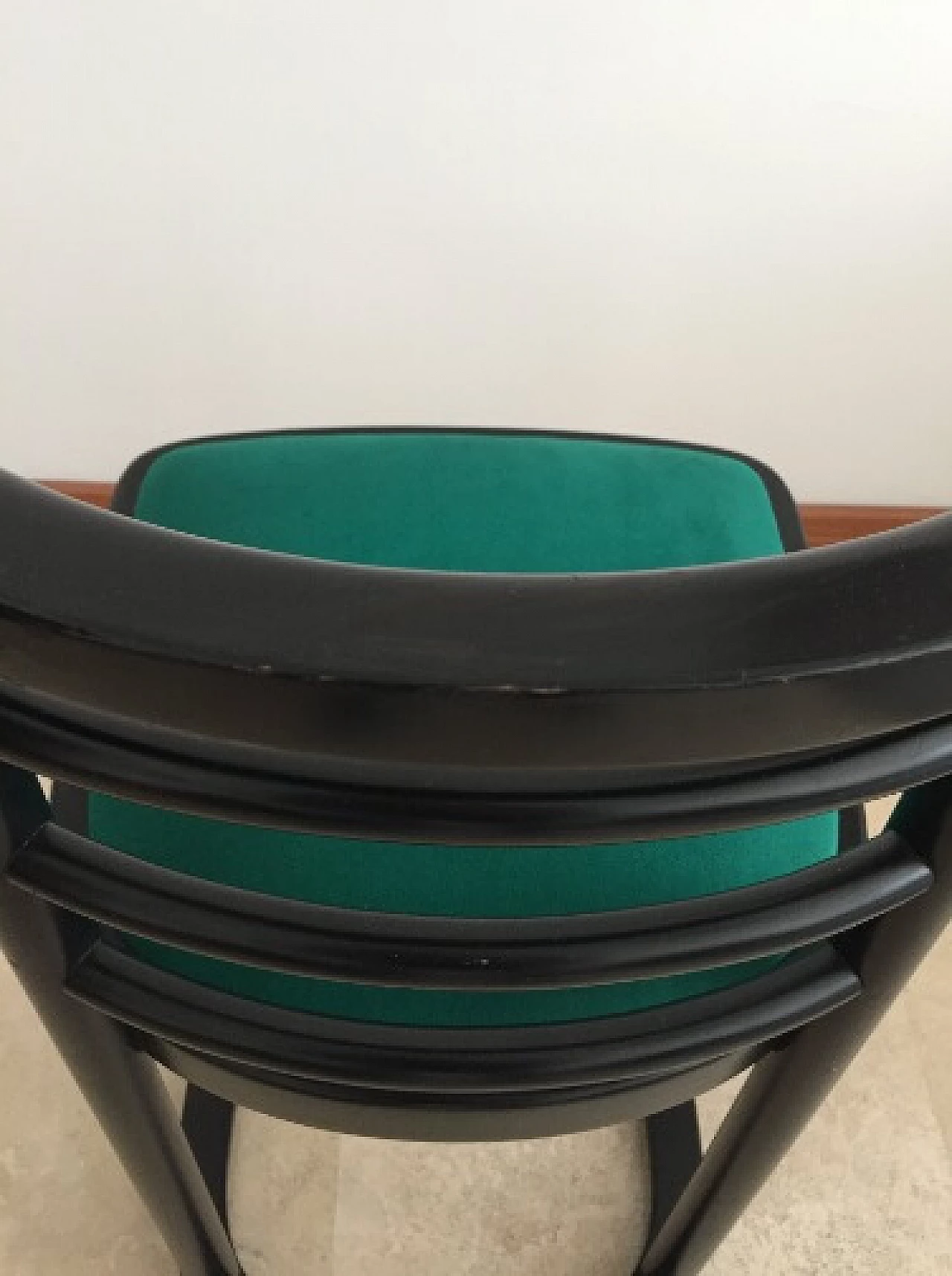 Pair of Fledermaus chairs in black lacquered wood by Josef Hoffmann for Alivar, 1980s 18