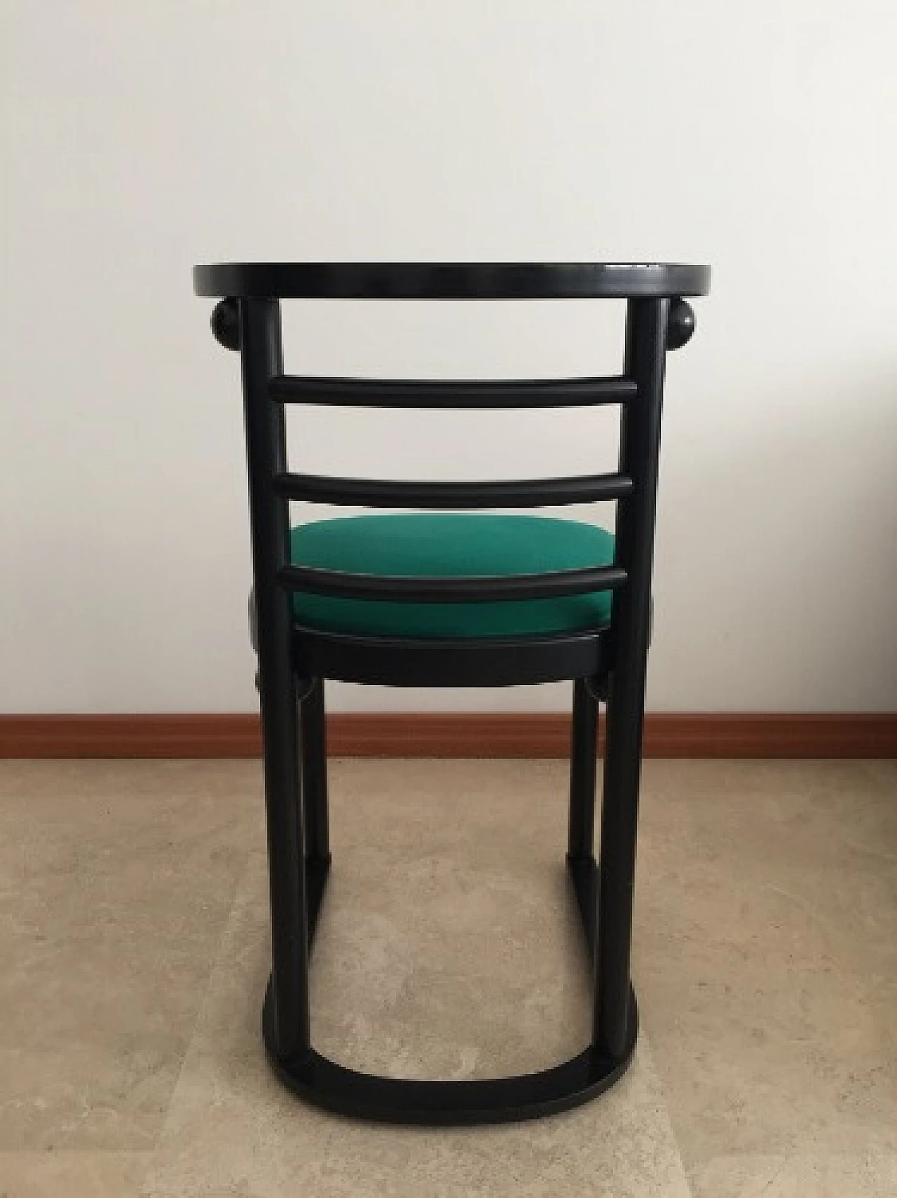 Pair of Fledermaus chairs in black lacquered wood by Josef Hoffmann for Alivar, 1980s 22