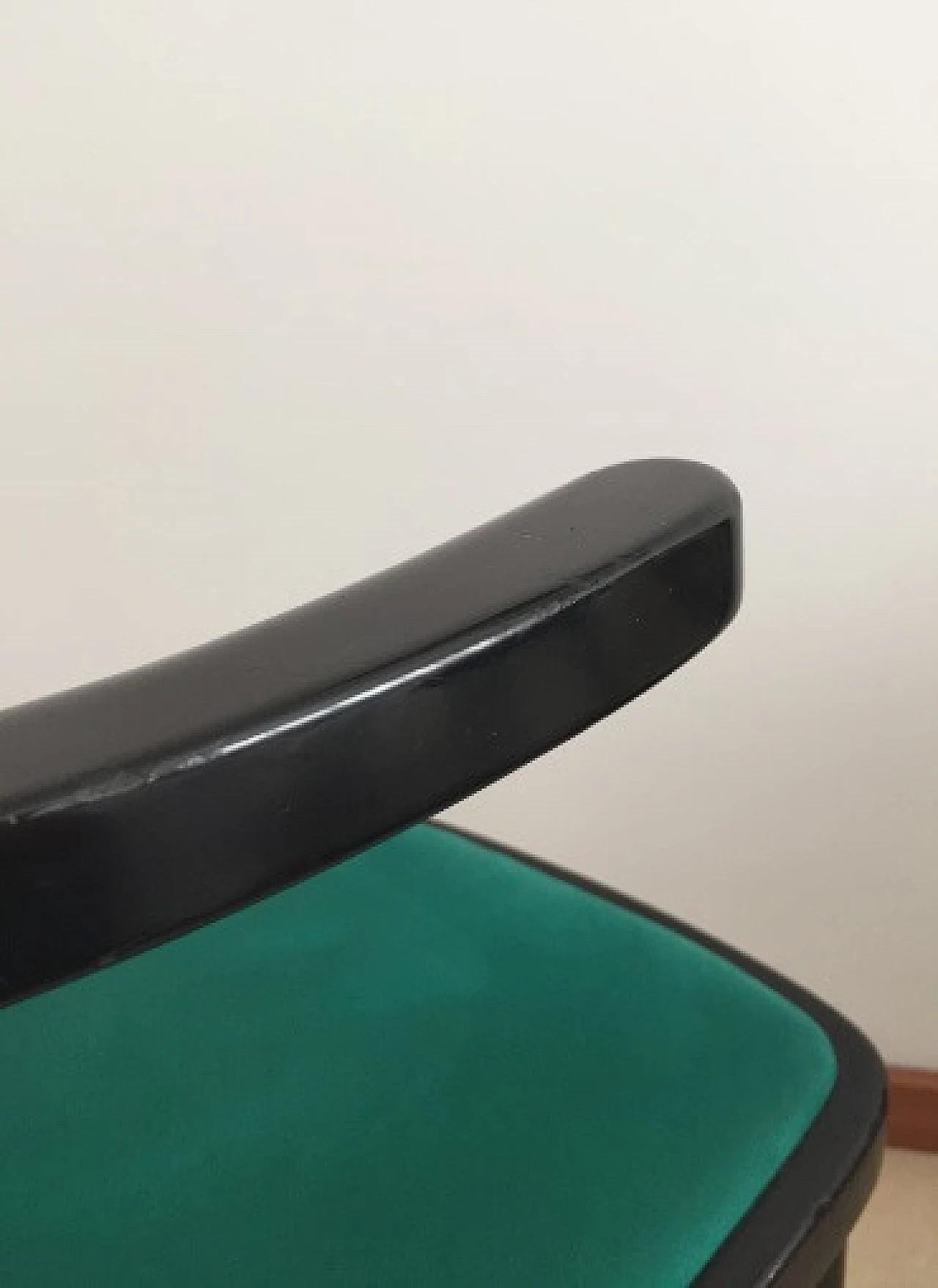 Pair of Fledermaus chairs in black lacquered wood by Josef Hoffmann for Alivar, 1980s 27