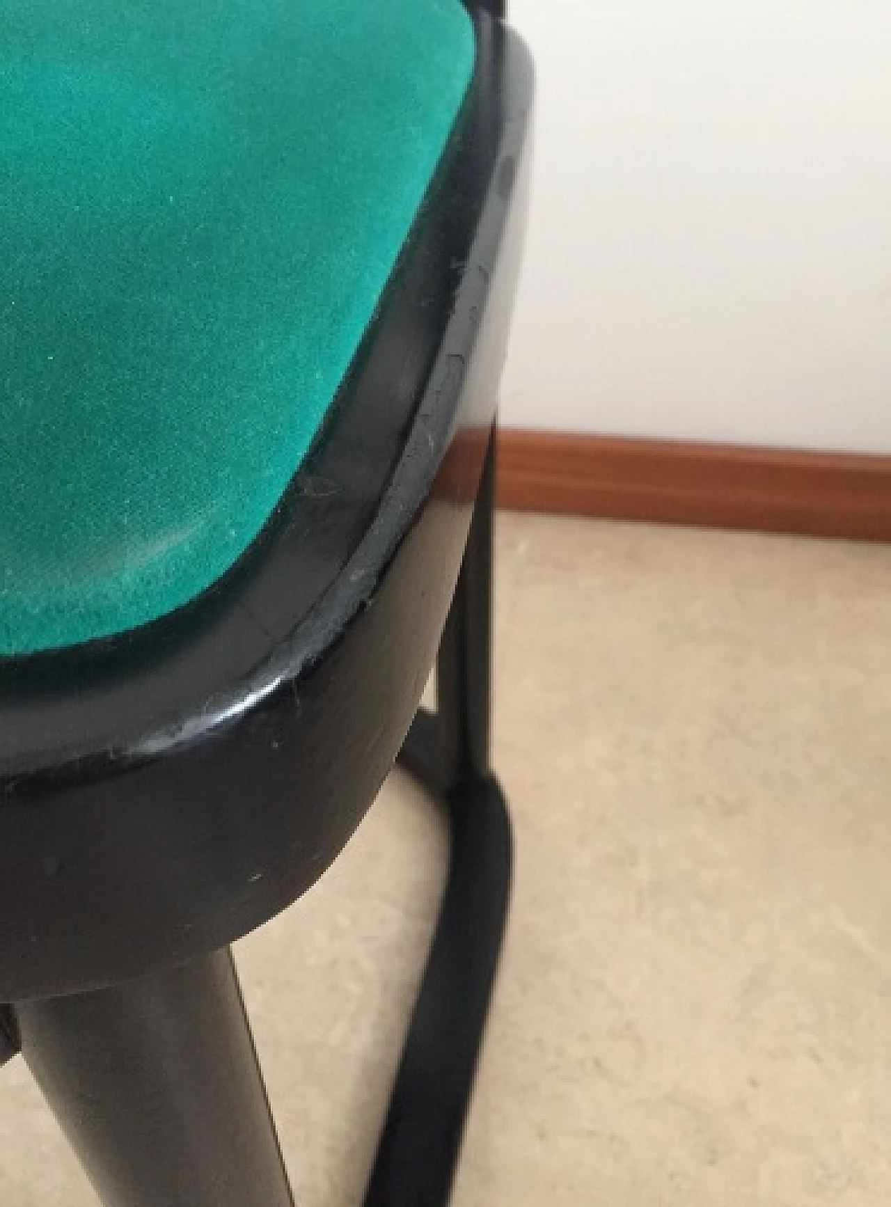 Pair of Fledermaus chairs in black lacquered wood by Josef Hoffmann for Alivar, 1980s 30