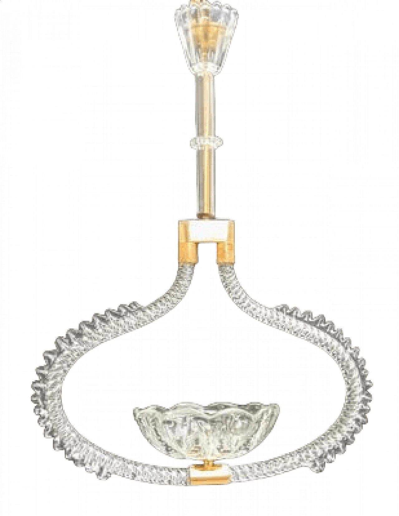 Handmade Murano glass chandelier by Barovier & Toso, 1950s 11