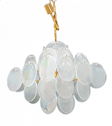 Murano glass disc chandelier, 1980s