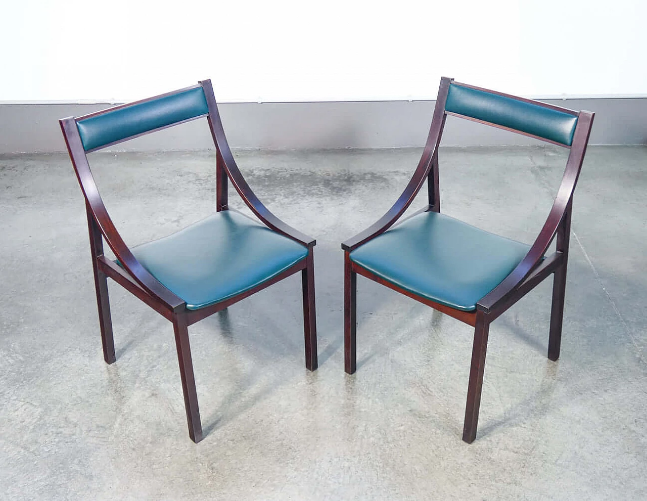 4 Wooden chairs by Carlo De Carli for Sormani, 1960s 5