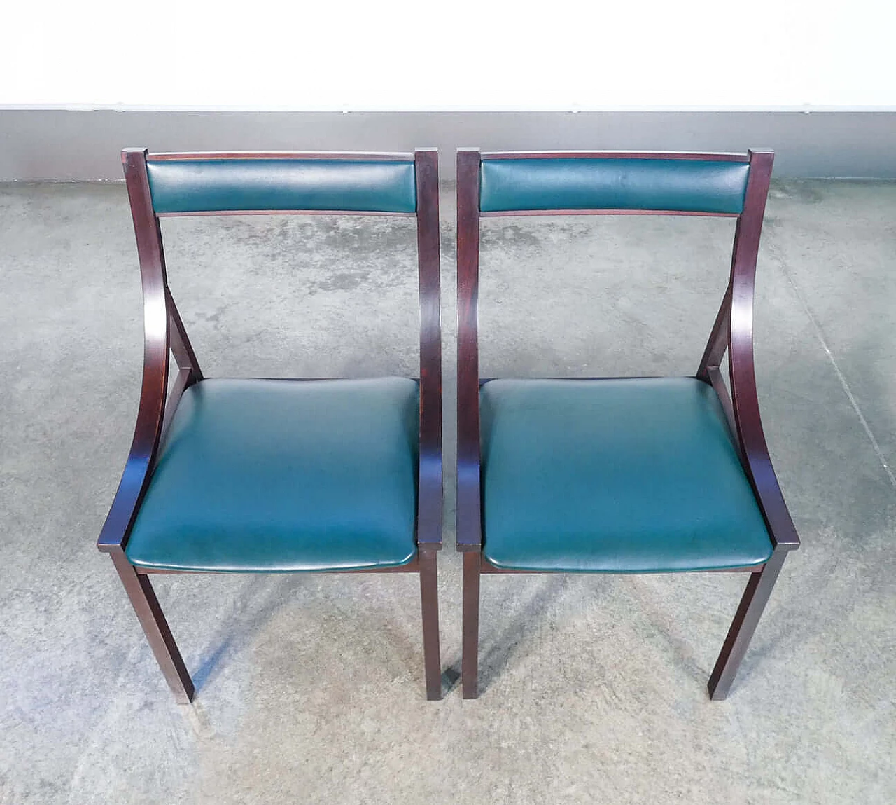 4 Wooden chairs by Carlo De Carli for Sormani, 1960s 6