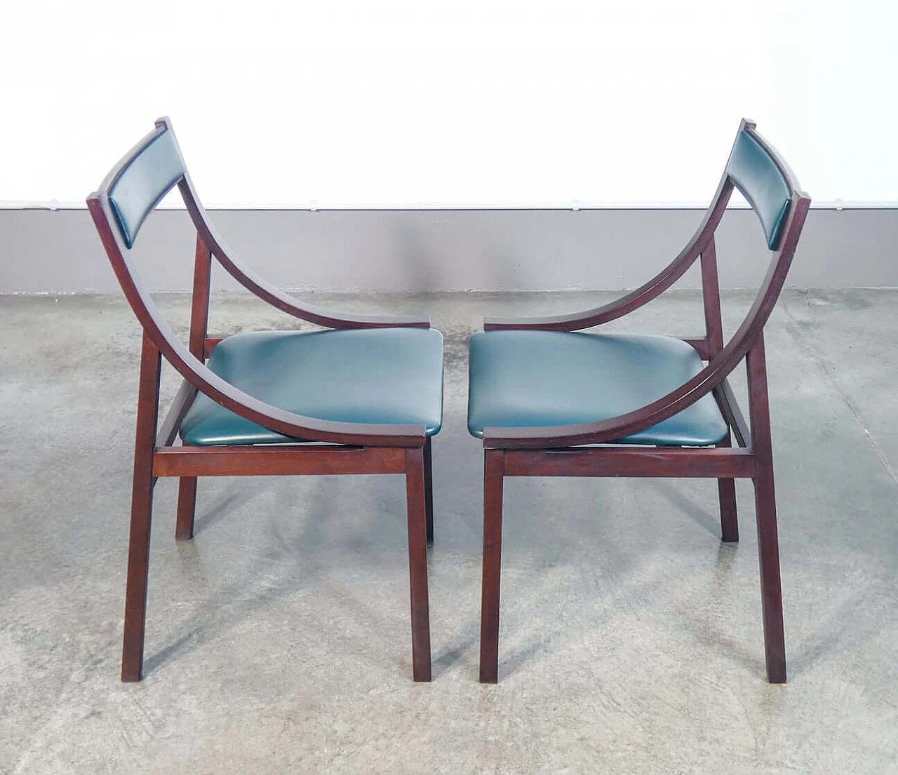 4 Wooden chairs by Carlo De Carli for Sormani, 1960s 7