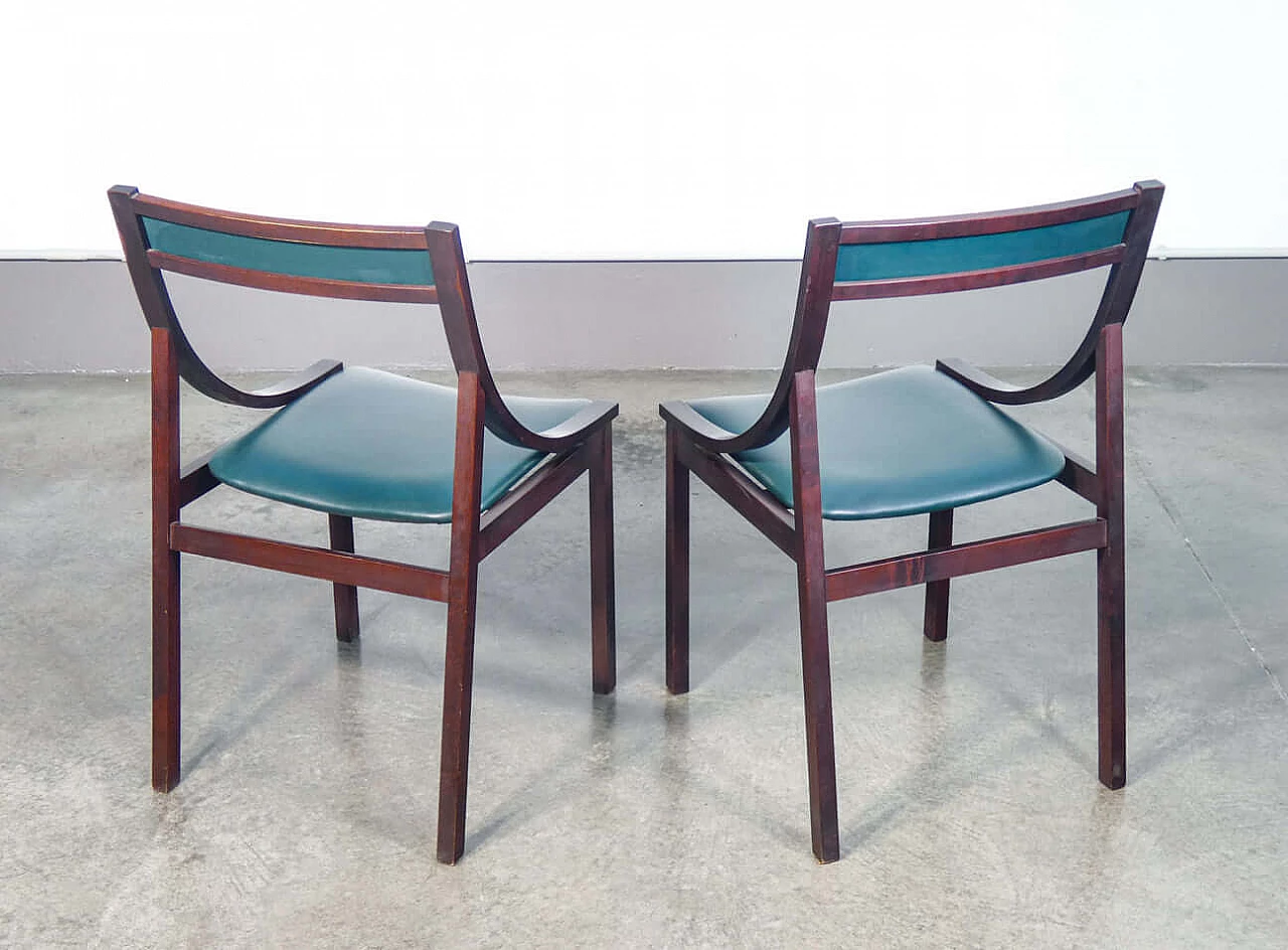 4 Wooden chairs by Carlo De Carli for Sormani, 1960s 8