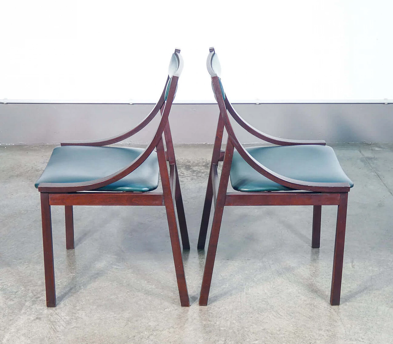 4 Wooden chairs by Carlo De Carli for Sormani, 1960s 9