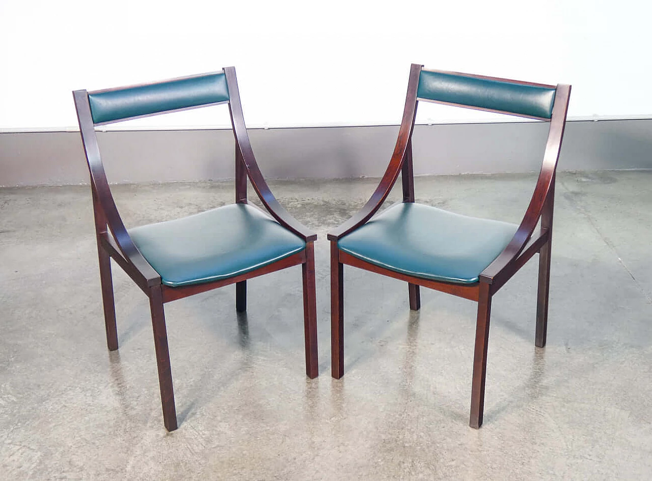 4 Wooden chairs by Carlo De Carli for Sormani, 1960s 10