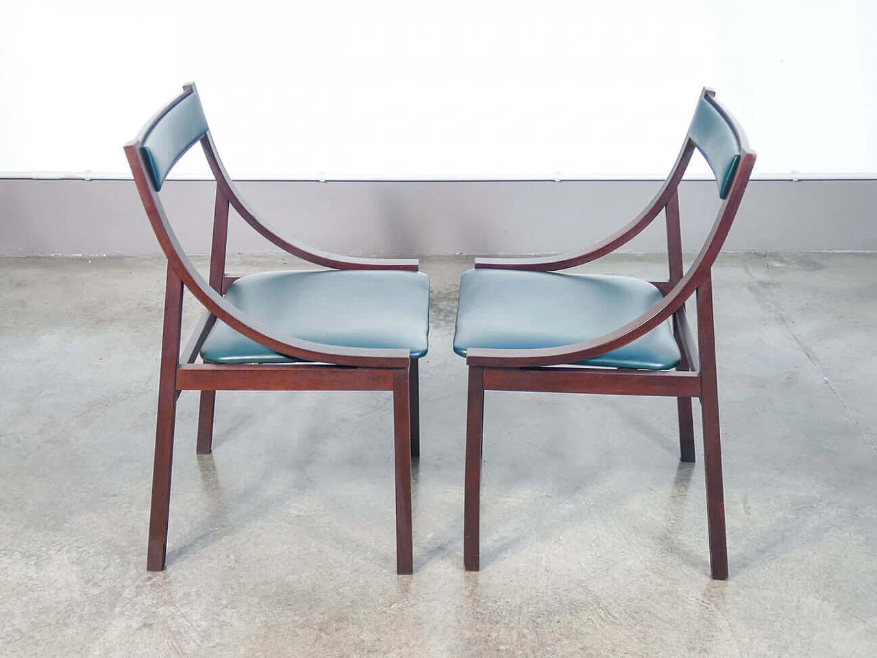 4 Wooden chairs by Carlo De Carli for Sormani, 1960s 12