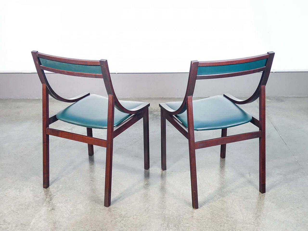 4 Wooden chairs by Carlo De Carli for Sormani, 1960s 13