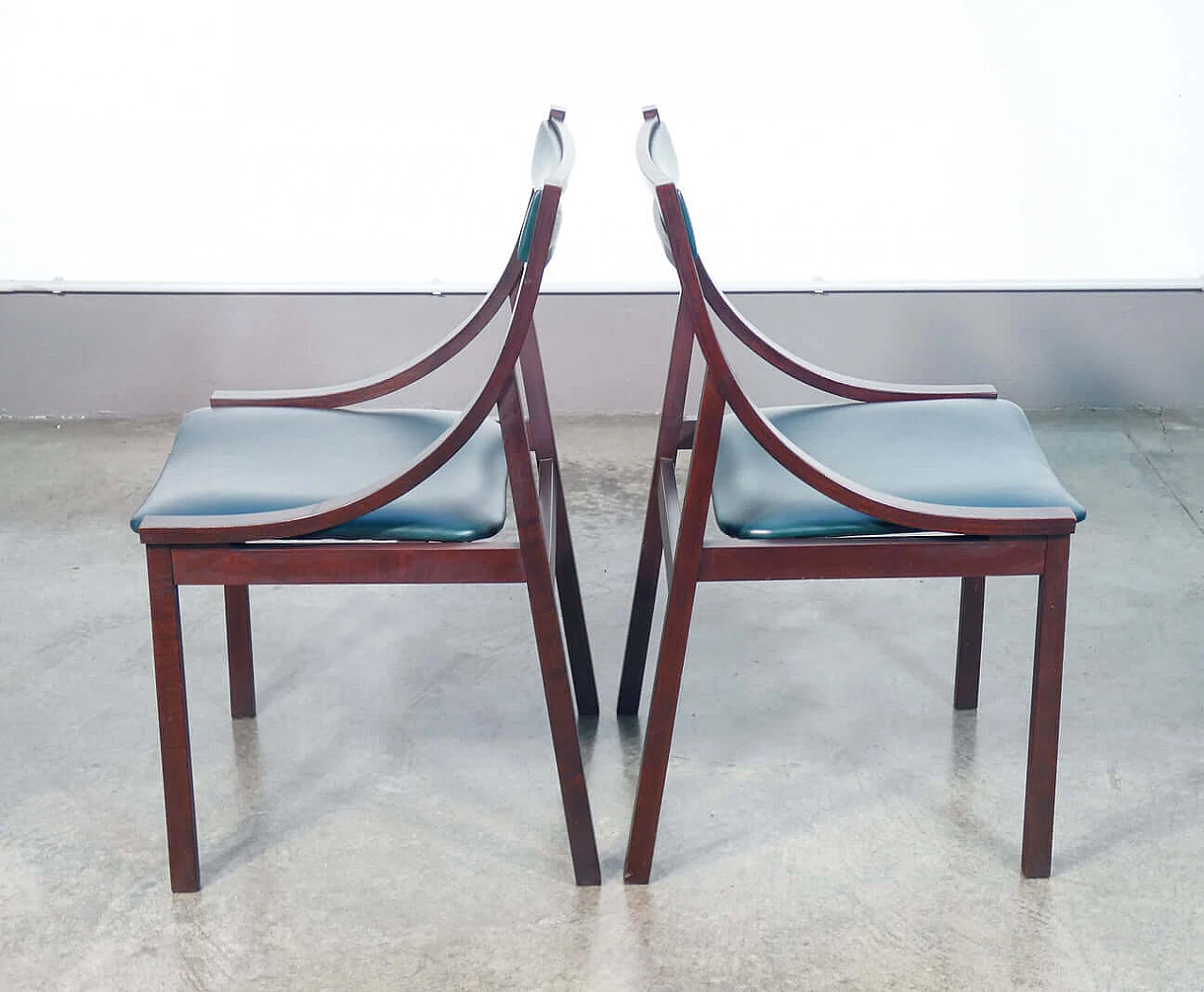 4 Wooden chairs by Carlo De Carli for Sormani, 1960s 14