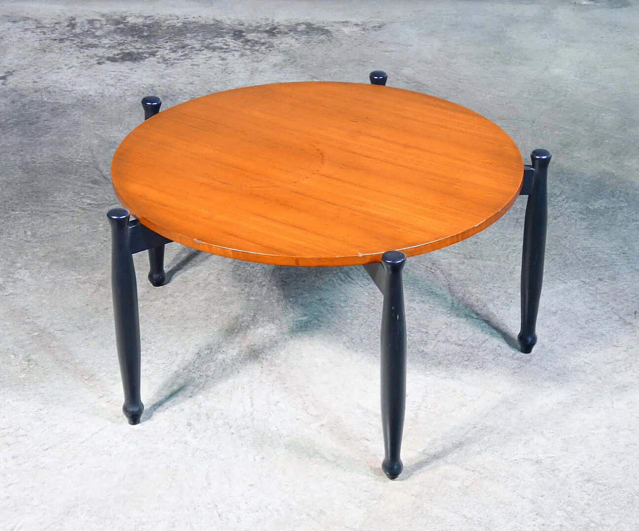 Coffee table in lacquered and veneered wood, 1970s 3