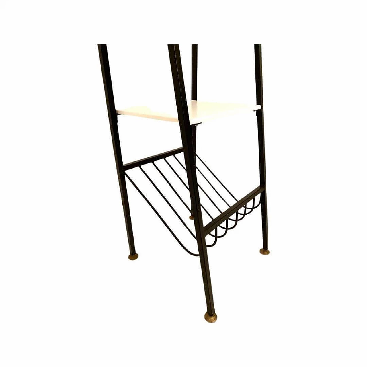 Painted iron console table with magazine rack, 1950s 7
